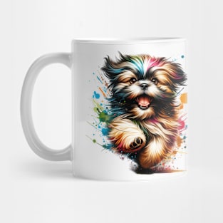 Shih Tzu Dog watercolor splash Mug